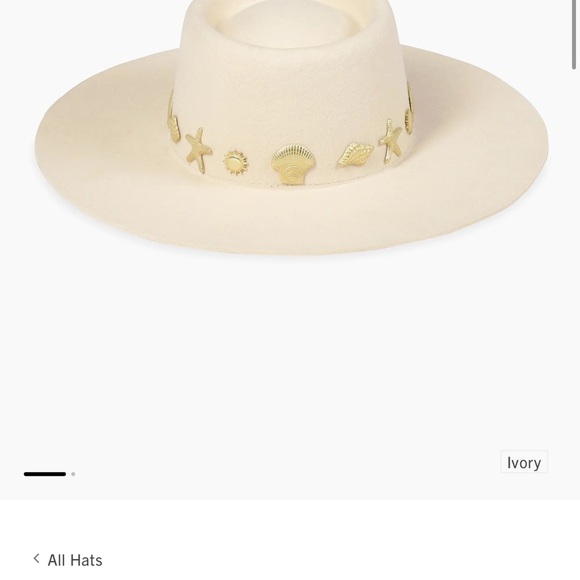 Lack Of Color Cream Hat with Gold Details - Picture 2 of 4